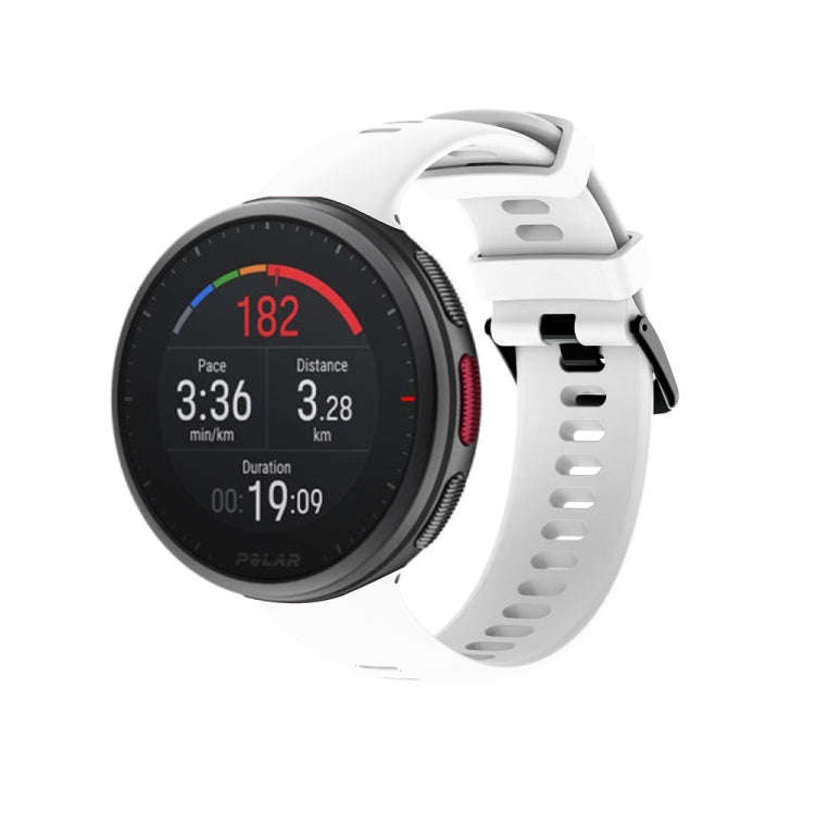 For Polar Vantage V2 Silicone Watch Band(White)