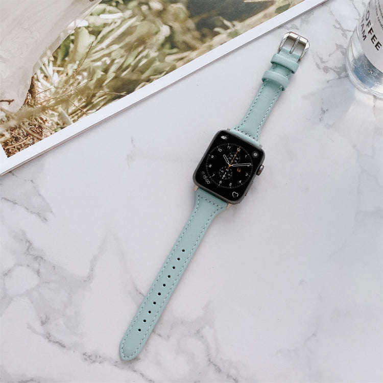 Sewing Plain Weave Small Waist Leather Watch Band For Apple Watch Ultra 49mm&Watch Ultra 2 49mm /...