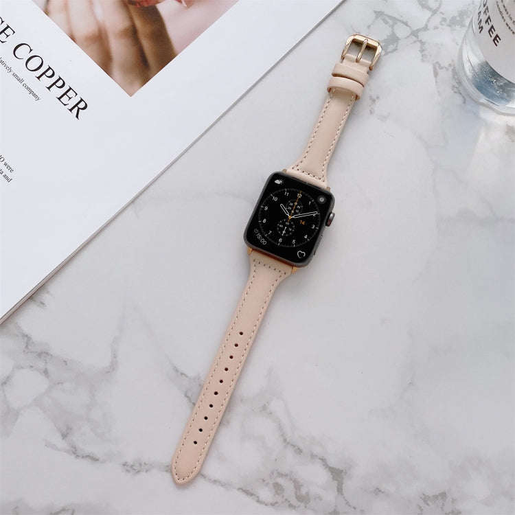 Sewing Plain Weave Small Waist Leather Watch Band For Apple Watch Ultra 49mm&Watch Ultra 2 49mm /...