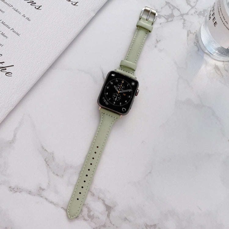 Sewing Plain Weave Small Waist Leather Watch Band For Apple Watch Ultra 49mm&Watch Ultra 2 49mm /...