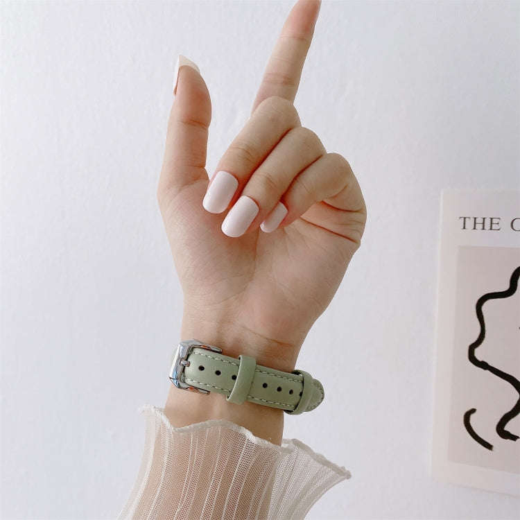 Sewing Plain Weave Small Waist Leather Watch Band For Apple Watch Ultra 49mm&Watch Ultra 2 49mm /...