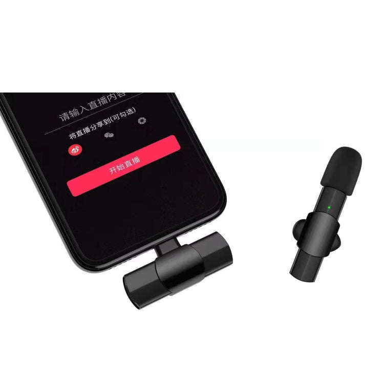Type-C / USB-C Interface Mini Lavalier Microphone(Black)