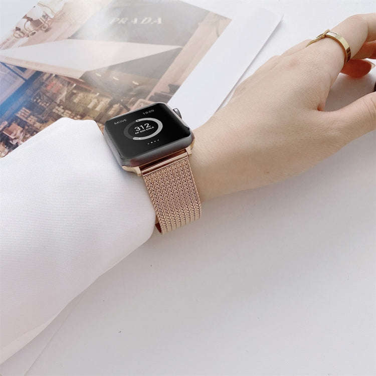 V-shaped Buckle Straight Steel Watch Band For Apple Watch Series 9&8&7 41mm / SE 3&SE 2&6&SE&5&4 ...