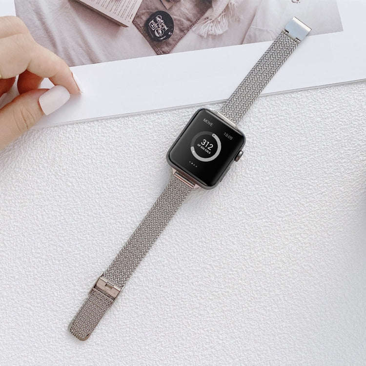V-shaped Buckle Small Waist Steel Watch Band For Apple Watch Series 9&8&7 41mm / SE 3&SE 2&6&SE&5...