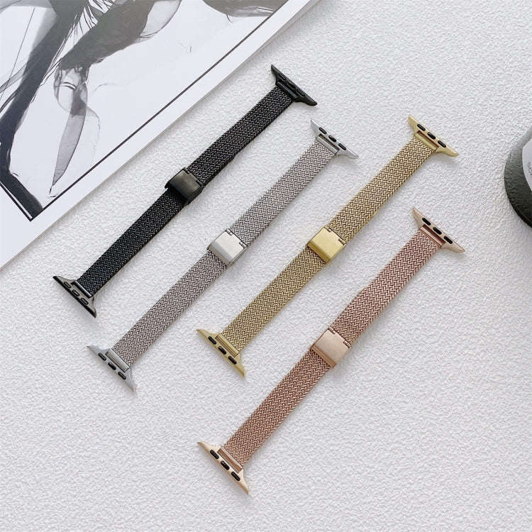 V-shaped Buckle Small Waist Steel Watch Band For Apple Watch Series 9&8&7 41mm / SE 3&SE 2&6&SE&5...