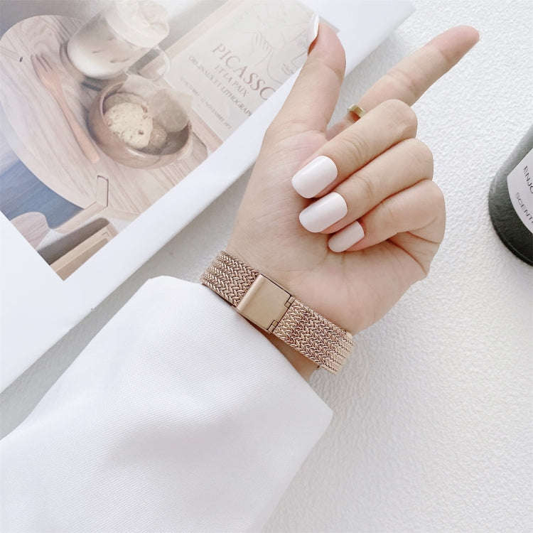 V-shaped Buckle Small Waist Steel Watch Band For Apple Watch Series 9&8&7 41mm / SE 3&SE 2&6&SE&5...