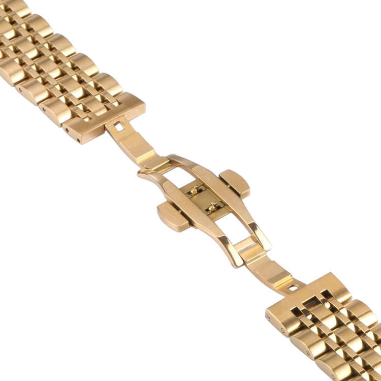 For Samsung Galaxy Watch4 40mm/44mm Seven-bead Stainless Steel Watch Band(Gold)
