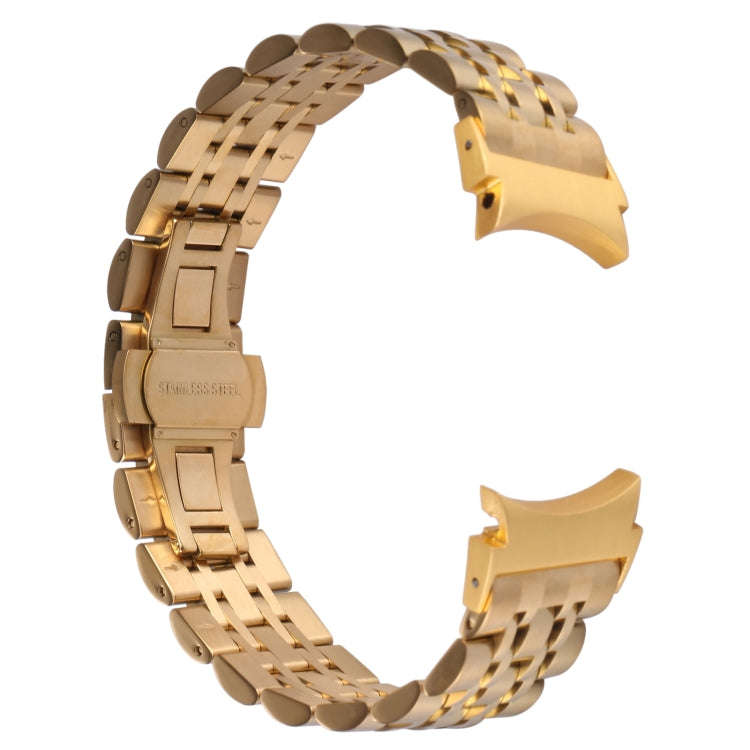 For Samsung Galaxy Watch4 40mm/44mm Seven-bead Stainless Steel Watch Band(Gold)