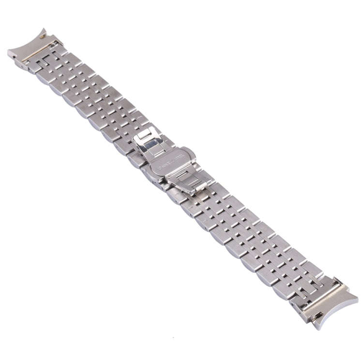 For Samsung Galaxy Watch4 40mm/44mm Seven-bead Stainless Steel Watch Band(Silver Gold)