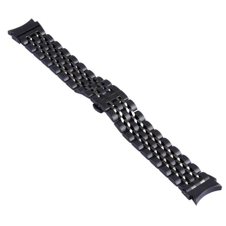 For Samsung Galaxy Watch4 40mm/44mm Seven-bead Stainless Steel Watch Band(Black)