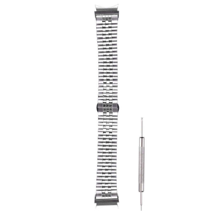 For Samsung Galaxy Watch4 40mm/44mm Five-bead Stainless Steel Watch Band(Silver)