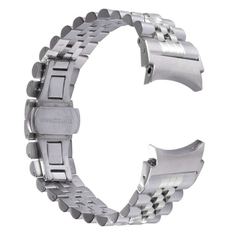 For Samsung Galaxy Watch4 40mm/44mm Five-bead Stainless Steel Watch Band(Silver)