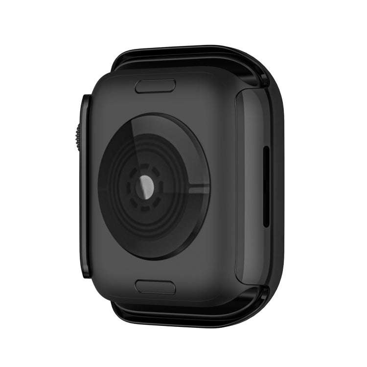 Electroplating PC Single Row Diamond Protective Case For Apple Watch Series 9 / 8 / 7 41mm(Black)