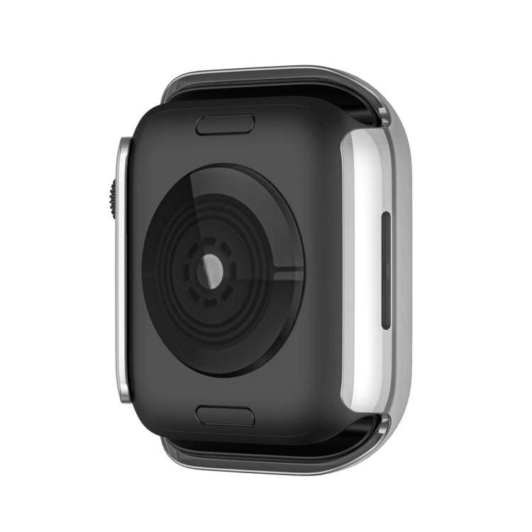 Electroplating PC Double Rows Diamond Protective Case For Apple Watch Series 9 / 8 / 7 41mm(Silver)