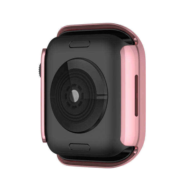 Electroplating PC Double Rows Diamond Protective Case For Apple Watch Series 9 / 8 / 7 45mm(Rose ...