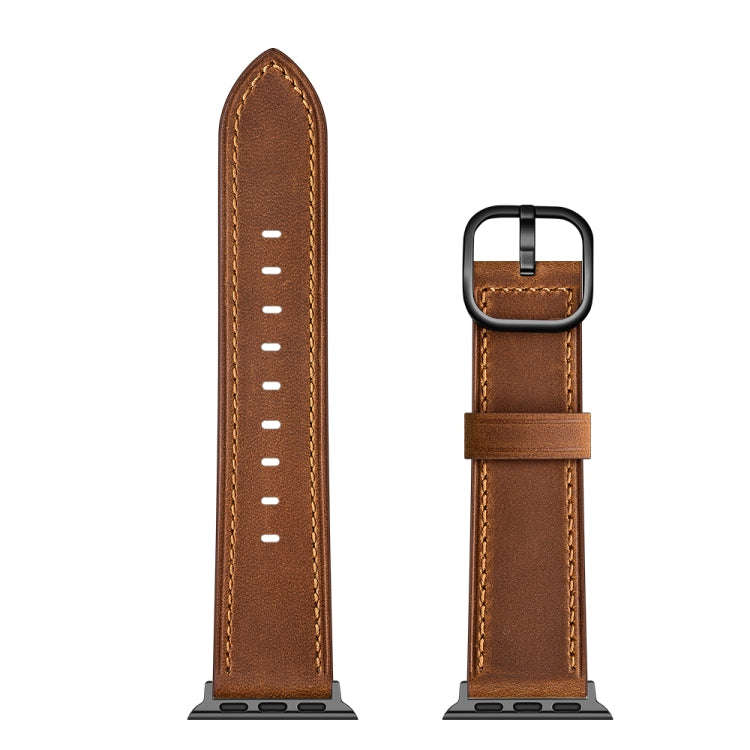 Leather Watch Band For Apple Watch Series 9&8&7 41mm / SE 3&SE 2&6&SE&5&4 40mm / 3&2&1 38mm(Red B...