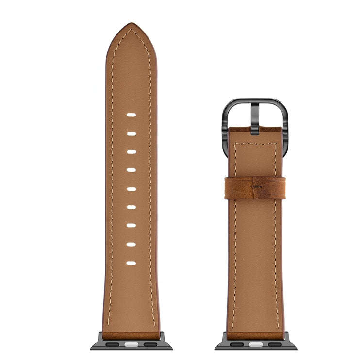 Leather Watch Band For Apple Watch Series 9&8&7 41mm / SE 3&SE 2&6&SE&5&4 40mm / 3&2&1 38mm(Red B...