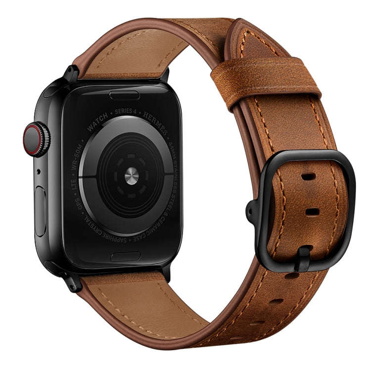 Leather Watch Band For Apple Watch Series 9&8&7 41mm / SE 3&SE 2&6&SE&5&4 40mm / 3&2&1 38mm(Red B...