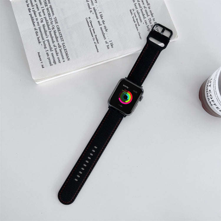 Honeycomb Hole Sewing Silicone Watch Band For Apple Watch Ultra 49mm&Watch Ultra 2 49mm / Series ...
