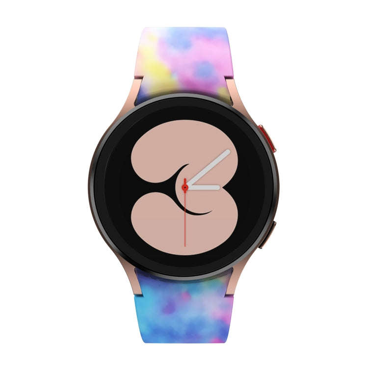 For Samsung Galaxy Watch4 / Watch4 Classic Silicone Printing Watch Band(Candy)