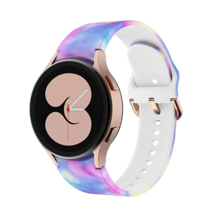 For Samsung Galaxy Watch4 / Watch4 Classic Silicone Printing Watch Band(Candy)