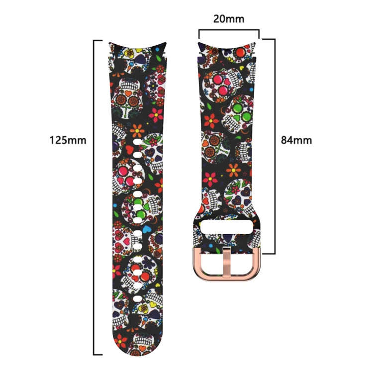For Samsung Galaxy Watch4 / Watch4 Classic Silicone Printing Watch Band(Candy)