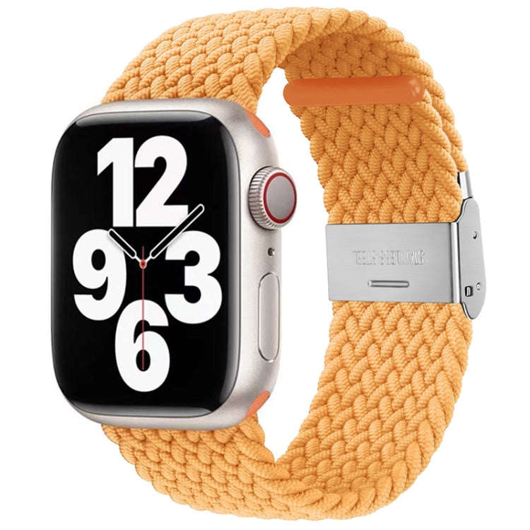 Nylon Braid One Buckle Watch Band For Apple Watch Series 9&8&7 41mm / SE 3&SE 2&6&SE&5&4 40mm / 3...