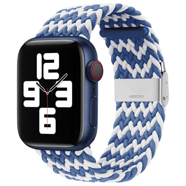 Nylon Braid One Buckle Watch Band For Apple Watch Series 9&8&7 41mm / SE 3&SE 2&6&SE&5&4 40mm / 3...
