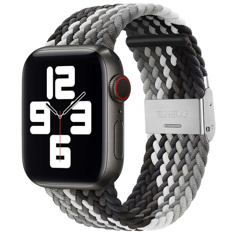 Nylon Braid One Buckle Watch Band For Apple Watch Series 9&8&7 41mm / SE 3&SE 2&6&SE&5&4 40mm / 3...