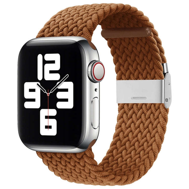 Nylon Braid One Buckle Watch Band For Apple Watch Series 9&8&7 41mm / SE 3&SE 2&6&SE&5&4 40mm / 3...