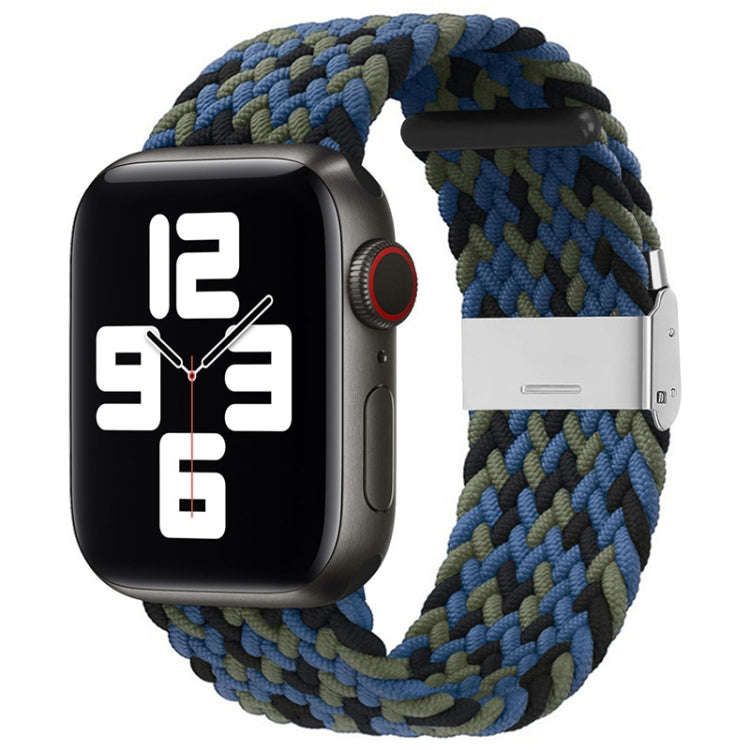 Nylon Braid One Buckle Watch Band For Apple Watch Series 9&8&7 41mm / SE 3&SE 2&6&SE&5&4 40mm / 3...