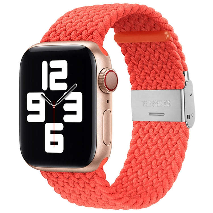 Nylon Braid One Buckle Watch Band For Apple Watch Series 9&8&7 41mm / SE 3&SE 2&6&SE&5&4 40mm / 3...
