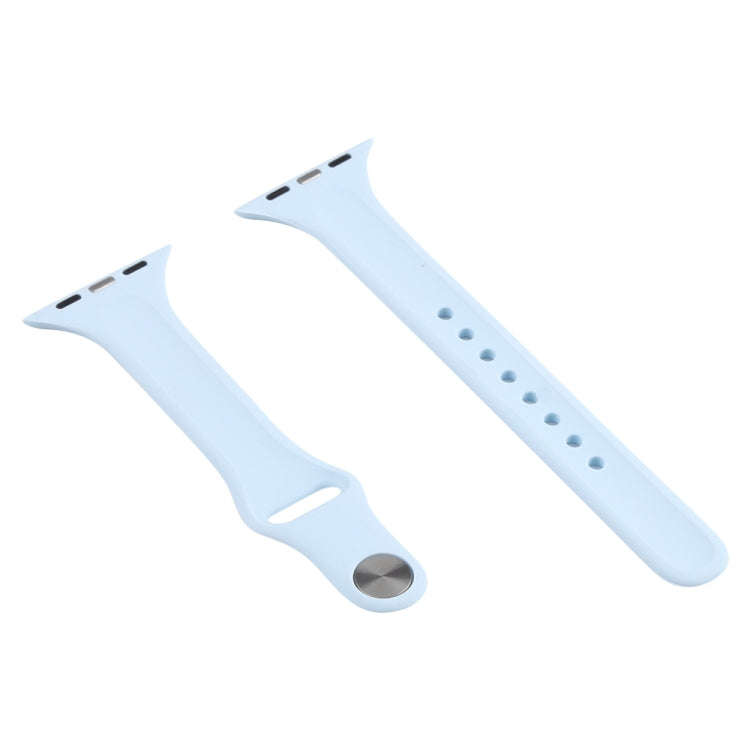 Slimming Silicone Watch Band For Apple Watch Series 9&8&7 41mm / SE 3&SE 2&6&SE&5&4 40mm / 3&2&1 ...