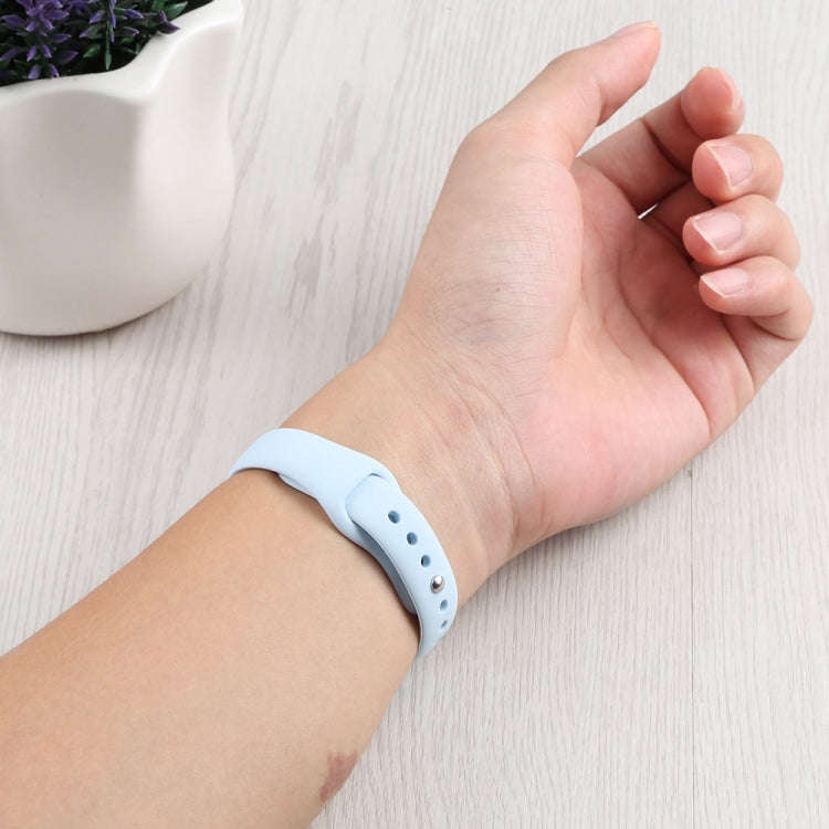 Slimming Silicone Watch Band For Apple Watch Series 9&8&7 41mm / SE 3&SE 2&6&SE&5&4 40mm / 3&2&1 ...