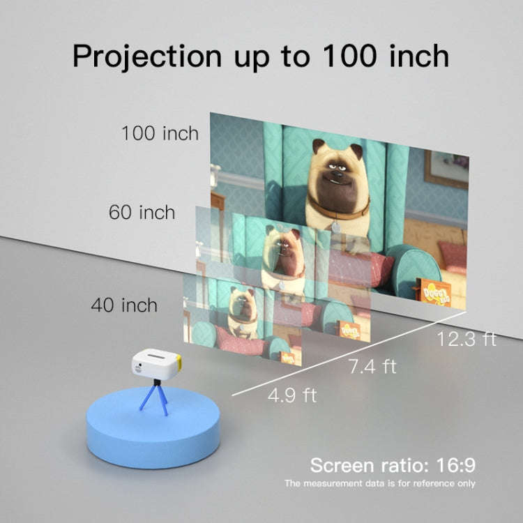 DR-860 1920x1080 1000 Lumens Portable Home Theater LED Projector, Plug Type: US Plug(Black White)