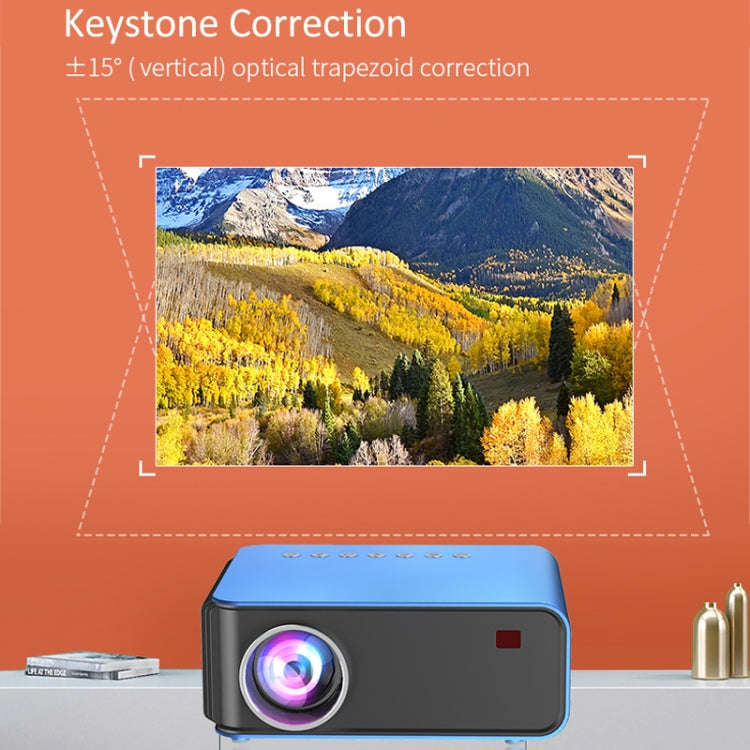 T4 Same Screen Version 1024x600 1200 Lumens Portable Home Theater LCD Projector, Plug Type:EU Plu...