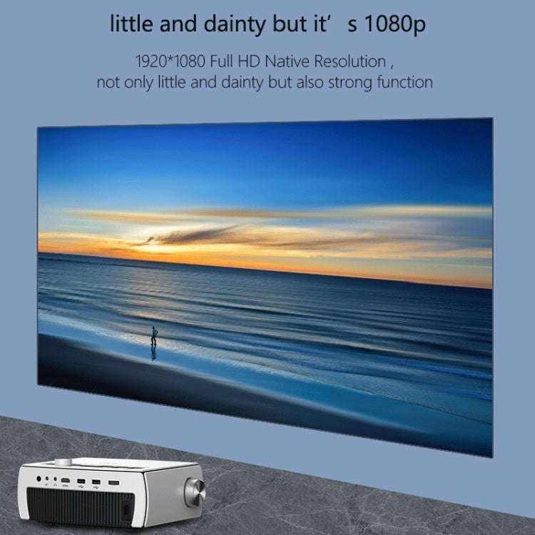 YG430 Android Version 1920x1080 2500 Lumens Portable Home Theater LCD HD Projector, Plug Type:AU ...