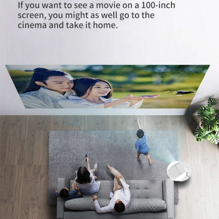 YG450 1280x720 1500 Lumens Portable Home Theater LED HD Projector, Plug Type:US Plug(White)