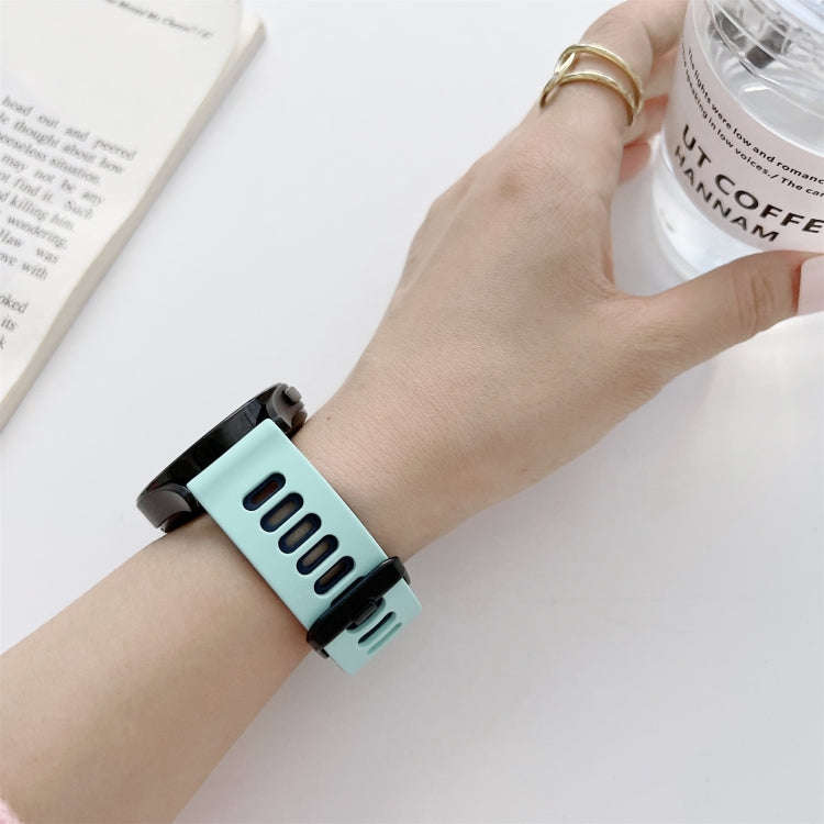 For Samsung Galaxy Watch4 40mm / 44mm Two-color Silicone Strap Watch Band(Green Black)