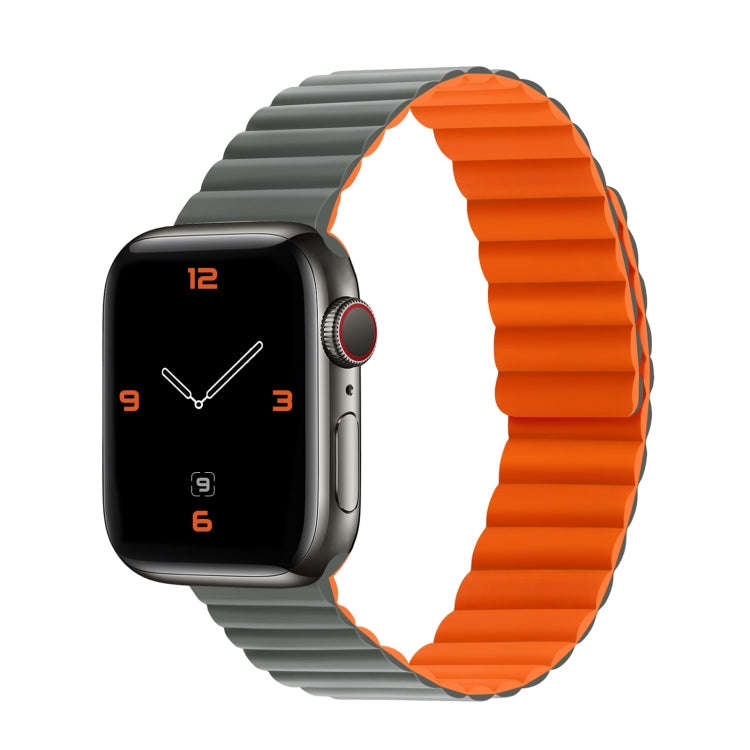Silicone Magnetic Integrated Short Strap Watch Band For Apple Watch Series 9&8&7 41mm / SE 3&SE 2...