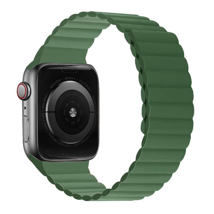 Silicone Magnetic Integrated Short Strap Watch Band For Apple Watch Series 9&8&7 41mm / SE 3&SE 2...