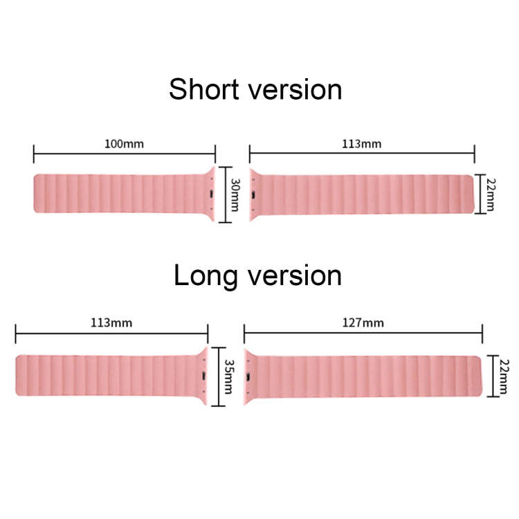 Silicone Magnetic Integrated Short Strap Watch Band For Apple Watch Series 9&8&7 41mm / SE 3&SE 2...