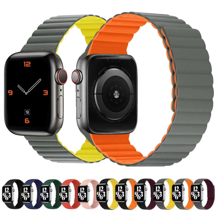 Silicone Magnetic Integrated Short Strap Watch Band For Apple Watch Series 9&8&7 41mm / SE 3&SE 2...