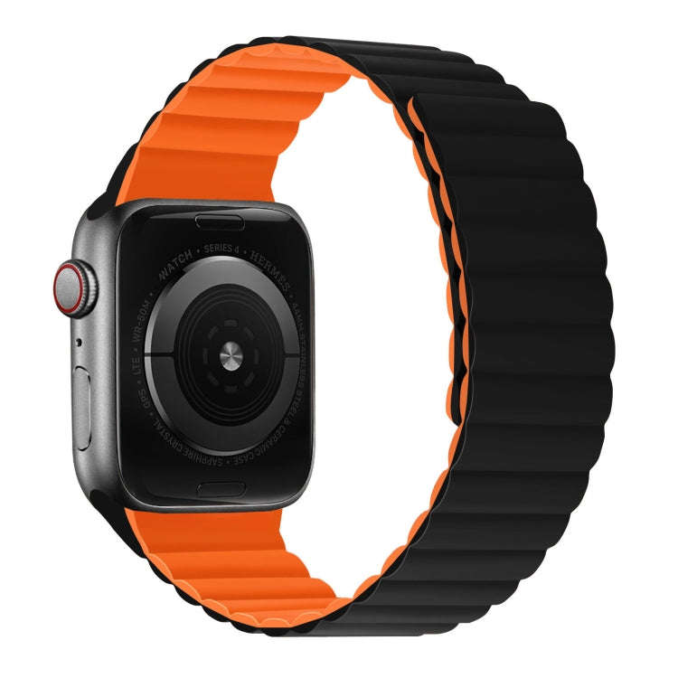 Silicone Magnetic Integrated Short Strap Watch Band For Apple Watch Series 8&7 45mm / SE 2&6&SE&5...