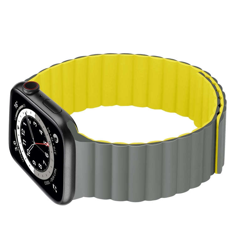 Silicone Magnetic Integrated Short Strap Watch Band For Apple Watch Series 8&7 45mm / SE 2&6&SE&5...