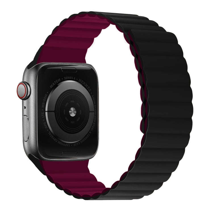 Silicone Magnetic Integrated Long Strap Watch Band For Apple Watch Series 8&7 45mm / SE 2&6&SE&5&...
