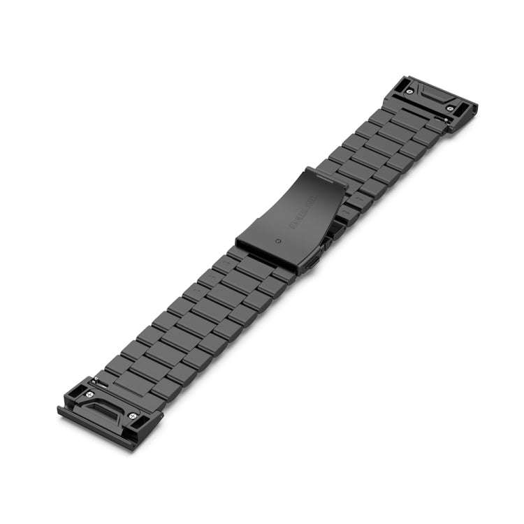 For Garmin Fenix 5S Stainless Steel Watch Band(Black)