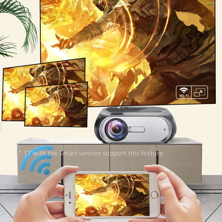 T7 1920x1080P 200 ANSI Portable Home Theater LED HD Digital Projector, Same Screen Version, UK Pl...