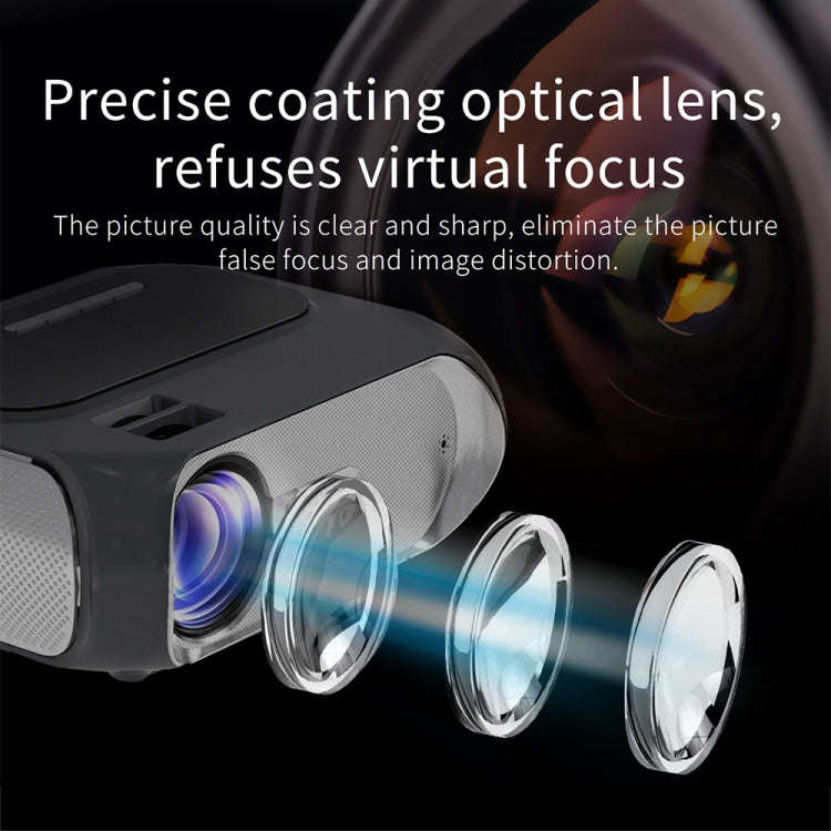 T7 1920x1080P 200 ANSI Portable Home Theater LED HD Digital Projector, Same Screen Version, UK Pl...