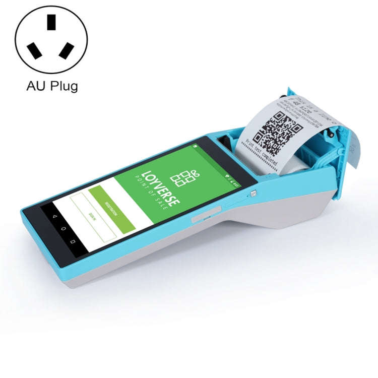 SGT-SP01 5.5 inch HD Screen Handheld POS Receipt Printer, Basic Version, AU Plug(Blue)